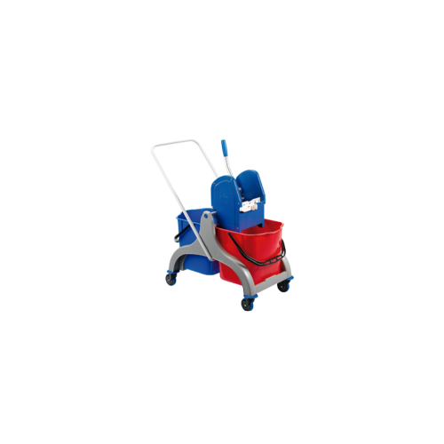 Carro de limpeza c/ 2 baldes 25 lts + prensa +porta objectos