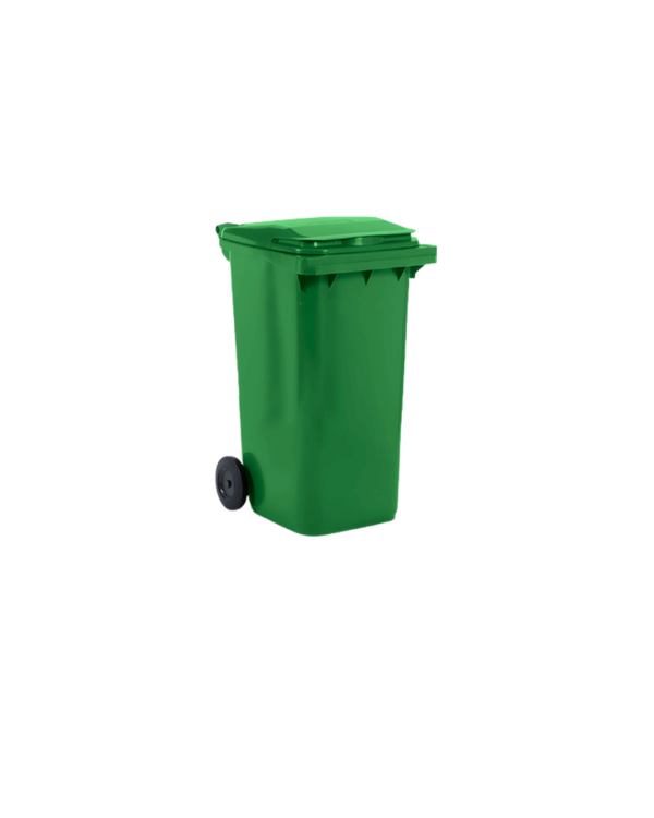 Contentor de lixo verde c/rodas e tampa 240 lts